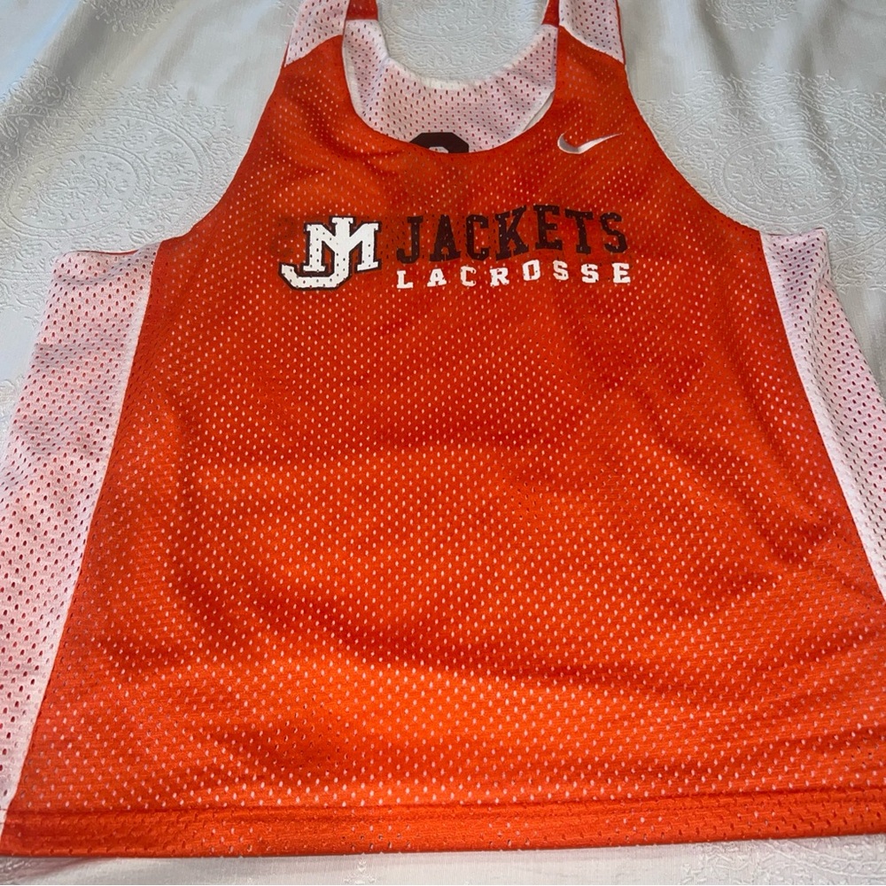 Nike Orange and White Mesh Jersey